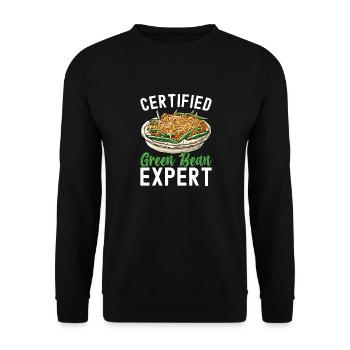 Casserole de haricots verts - Sweat-shirt Unisexe - noir - Devant - Alina (178cm) & Michal (187cm)
