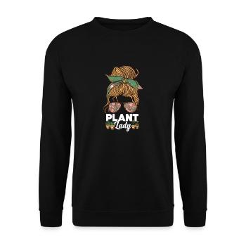 Plant Lover Gardening Plant Lady - Unisex Pullover - Schwarz - Vorne - Alina (178cm) & Michal (187cm)