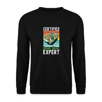 Casserole de haricots verts - Sweat-shirt Unisexe - noir - Devant - Alina (178cm) & Michal (187cm)