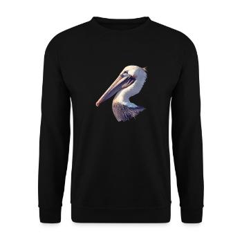 Pelicans Pelican - Unisex Sweatshirt - black - Front - Alina (178cm) & Michal (187cm)