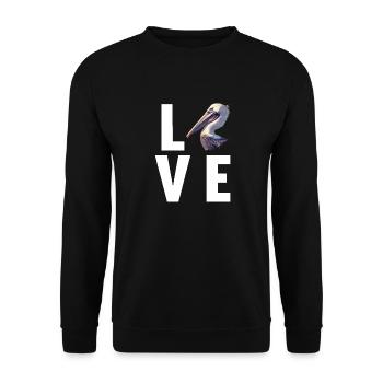 Pelicans Pelican - Unisex Sweatshirt - black - Front - Alina (178cm) & Michal (187cm)