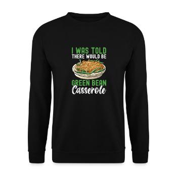 Casserole de haricots verts - Sweat-shirt Unisexe - noir - Devant - Alina (178cm) & Michal (187cm)