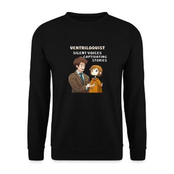 VENTRILOQUIST SILENT VOICES CAPTIVATING STORIES - Unisex Sweatshirt - black - Front - Alina (178cm) & Michal (187cm)