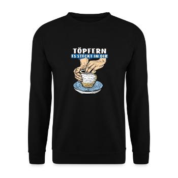 POTTERY IT'S IN YOU - Unisex Sweatshirt - black - Front - Alina (178cm) & Michal (187cm)