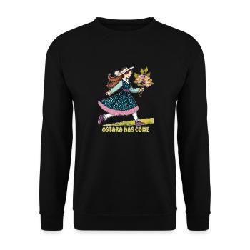L’ENFANT OSTARA EST ARRIVÉE - Sweat-shirt Unisexe - noir - Devant - Alina (178cm) & Michal (187cm)