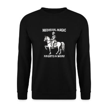 MEDIEVAL MAGIC KNIGHTS & MORE - Unisex Sweatshirt - black - Front - Alina (178cm) & Michal (187cm)