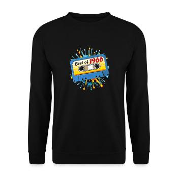 1966 CASSETTE MUSICALE BEST OF - Sweat-shirt Unisexe - noir - Devant - Alina (178cm) & Michal (187cm)