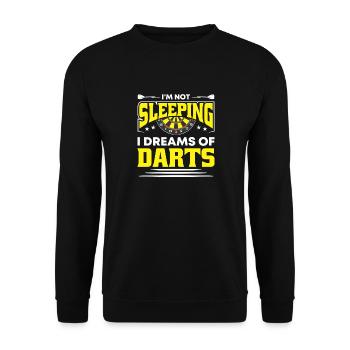 Dart Dartspieler Dartspiel Herren - Unisex Pullover - Schwarz - Vorne - Alina (178cm) & Michal (187cm)