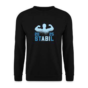 Abitur Abschluss 2025 ST ABI L Lustiges Abi - Unisex Pullover - Schwarz - Vorne - Alina (178cm) & Michal (187cm)