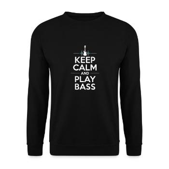 Bass Gitarrist Musiker Gear Funk Rock Jazz - Unisex Pullover - Schwarz - Vorne - Alina (178cm) & Michal (187cm)