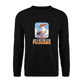 Pelicans Pelican - Unisex Sweatshirt - black - Front - Alina (178cm) & Michal (187cm)