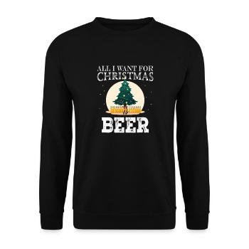 Bière de Noël Artboard 1 - Sweat-shirt Unisexe - noir - Devant - Alina (178cm) & Michal (187cm)