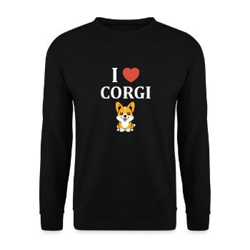 corgi - Unisex Sweatshirt - black - Front - Alina (178cm) & Michal (187cm)