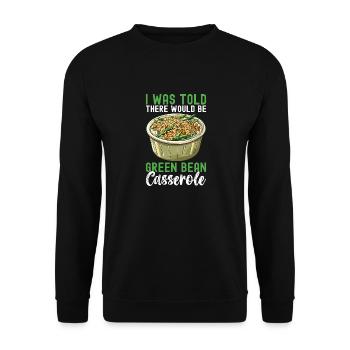 Casserole de haricots verts - Sweat-shirt Unisexe - noir - Devant - Alina (178cm) & Michal (187cm)