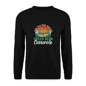 Casserole de haricots verts - Sweat-shirt Unisexe - noir - Devant - Alina (178cm) & Michal (187cm)