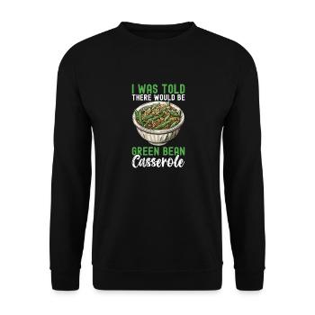 Casserole de haricots verts - Sweat-shirt Unisexe - noir - Devant - Alina (178cm) & Michal (187cm)