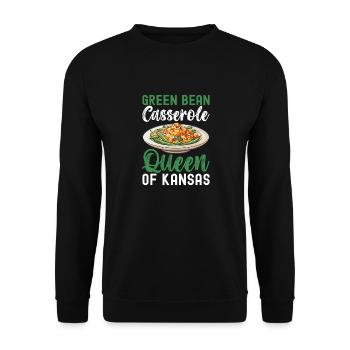 Casserole de haricots verts - Sweat-shirt Unisexe - noir - Devant - Alina (178cm) & Michal (187cm)