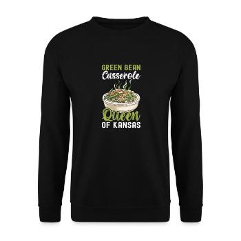 Casserole de haricots verts - Sweat-shirt Unisexe - noir - Devant - Alina (178cm) & Michal (187cm)