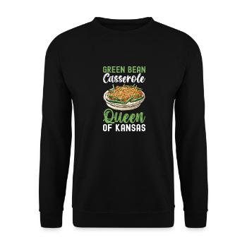 Casserole de haricots verts - Sweat-shirt Unisexe - noir - Devant - Alina (178cm) & Michal (187cm)