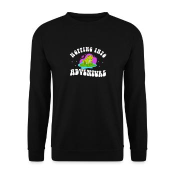 Hopping Into Adventure Frogs Nature Joy - Unisex Sweatshirt - black - Front - Alina (178cm) & Michal (187cm)