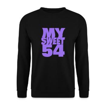 Birthday 54 - Unisex Sweatshirt - black - Front - Alina (178cm) & Michal (187cm)