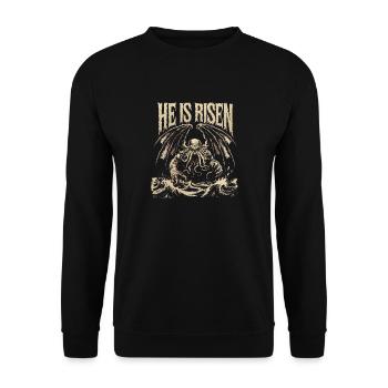 Cthulhu, Er ist auferstanden, Vintage Cthulhu - Unisex Pullover - Schwarz - Vorne - Alina (178cm) & Michal (187cm)