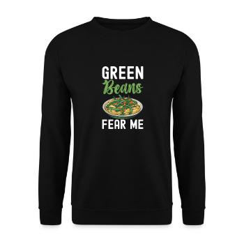Casserole de haricots verts - Sweat-shirt Unisexe - noir - Devant - Alina (178cm) & Michal (187cm)