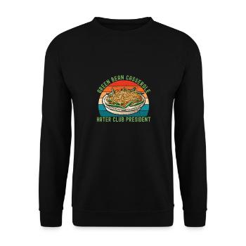 Casserole de haricots verts - Sweat-shirt Unisexe - noir - Devant - Alina (178cm) & Michal (187cm)