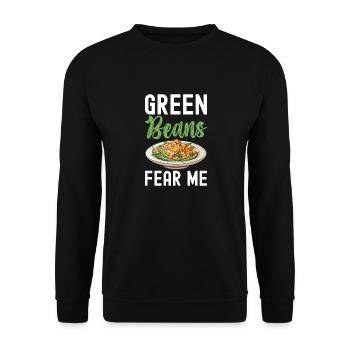 Casserole de haricots verts - Sweat-shirt Unisexe - noir - Devant - Alina (178cm) & Michal (187cm)