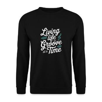 Basse, Guitariste, Musicien, Matériel, Funk, Rock, Jazz - Sweat-shirt Unisexe - noir - Devant - Alina (178cm) & Michal (187cm)
