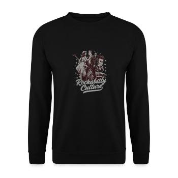 Rockabilly Culture Retro Musikstil - Unisex Pullover - Schwarz - Vorne - Alina (178cm) & Michal (187cm)