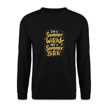 Été, Sorcières, Plage, Sorcière, Esthétique, Soleil, Magie - Sweat-shirt Unisexe - noir - Devant - Alina (178cm) & Michal (187cm)