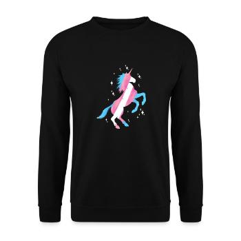 Fierté LGBT transgenre - Sweat-shirt Unisexe - noir - Devant - Alina (178cm) & Michal (187cm)
