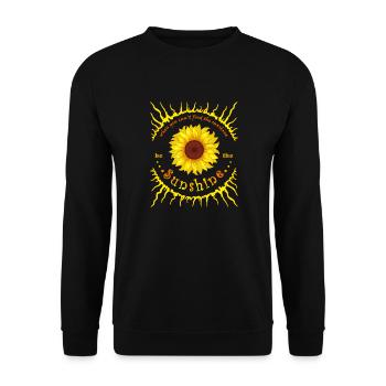 Soleil Soleil Tournesol - Sweat-shirt Unisexe - noir - Devant - Alina (178cm) & Michal (187cm)