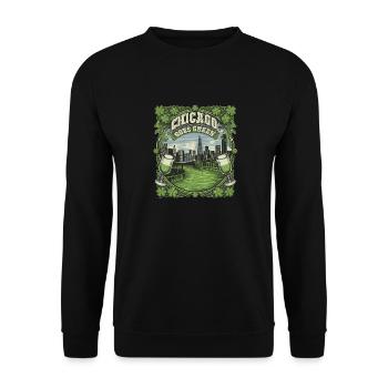 Chicago Goes Green - Unisex Sweatshirt - black - Front - Alina (178cm) & Michal (187cm)