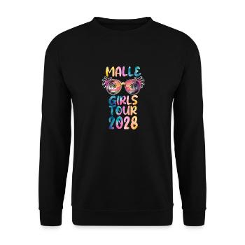 Malle Girls Tour 2028 - Unisex Pullover - Schwarz - Vorne - Alina (178cm) & Michal (187cm)
