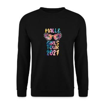 Malle Girls Tour 2027 - Unisex Pullover - Schwarz - Vorne - Alina (178cm) & Michal (187cm)