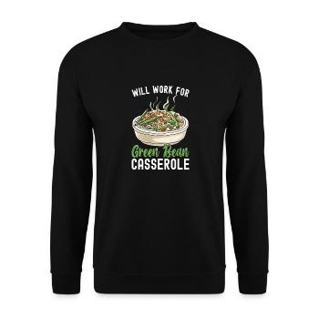 Casserole de haricots verts - Sweat-shirt Unisexe - noir - Devant - Alina (178cm) & Michal (187cm)