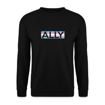 Transgender Trans LGBT Pride - Unisex Pullover - Schwarz - Vorne - Alina (178cm) & Michal (187cm)