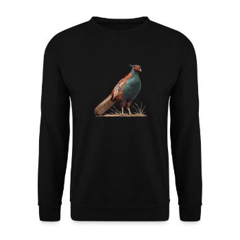 Fasane Fasan - Unisex Pullover - Schwarz - Vorne - Alina (178cm) & Michal (187cm)