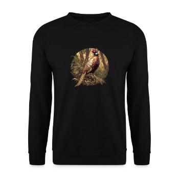 Fasane Fasan - Unisex Pullover - Schwarz - Vorne - Alina (178cm) & Michal (187cm)