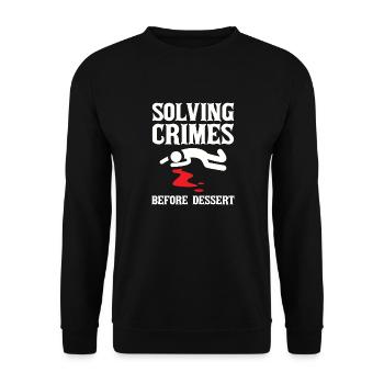 Murder Mystery Dinner Fun Night - Unisex Sweatshirt - black - Front - Alina (178cm) & Michal (187cm)