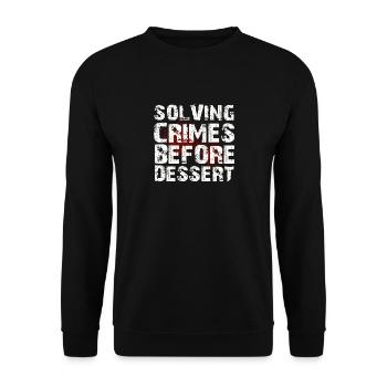 Murder Mystery Dinner Fun Night - Unisex Sweatshirt - black - Front - Alina (178cm) & Michal (187cm)