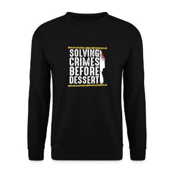 Murder Mystery Dinner Fun Night - Unisex Sweatshirt - black - Front - Alina (178cm) & Michal (187cm)