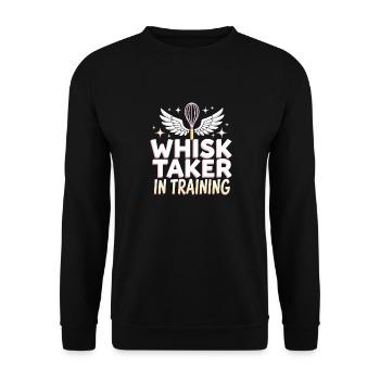 Junior Baking Candidate Young Chef Baking - Unisex Sweatshirt - black - Front - Alina (178cm) & Michal (187cm)