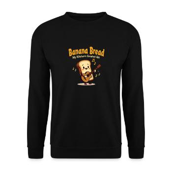 Banana Bread Lover Baking Enthusiast Cozy - Unisex Sweatshirt - black - Front - Alina (178cm) & Michal (187cm)