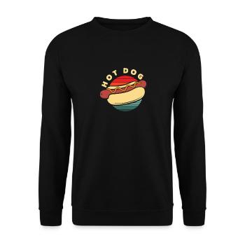 Amateur de hot-dogs Rétro Coucher de soleil - Sweat-shirt Unisexe - noir - Devant - Alina (178cm) & Michal (187cm)