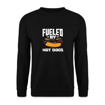 Propulsé par des hot-dogs - Hot Dog Lover - Sweat-shirt Unisexe - noir - Devant - Alina (178cm) & Michal (187cm)