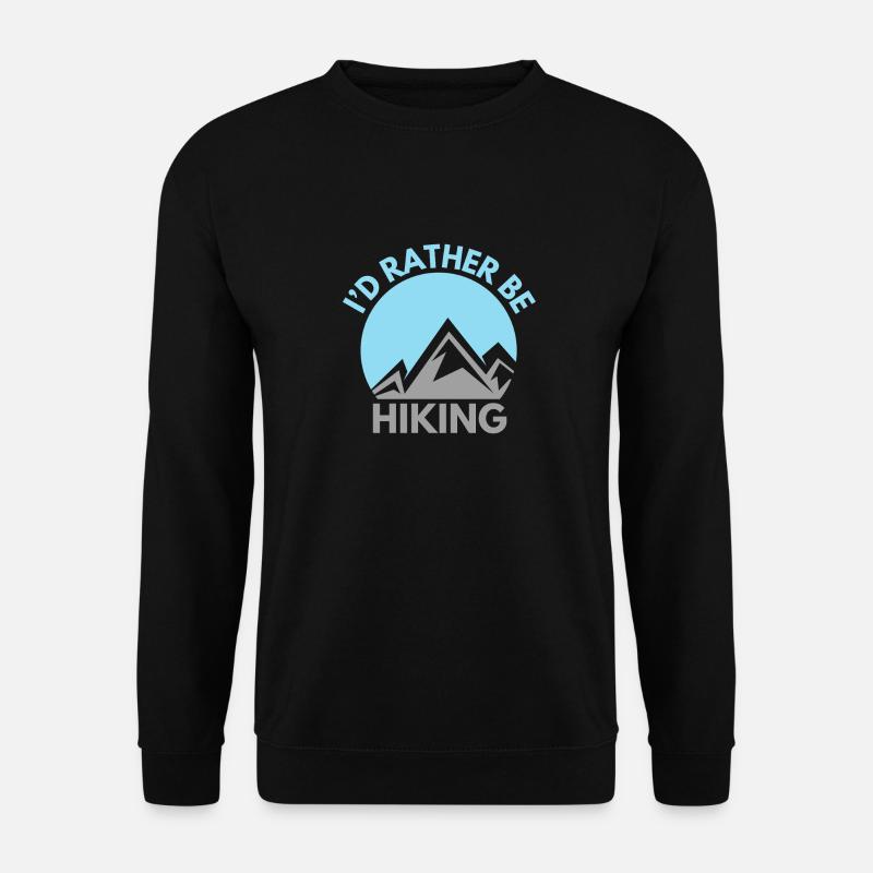 Berge Wandern Spruch Bergwandern - Unisex Pullover - Schwarz