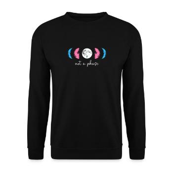 Transgender Trans LGBT Pride - Unisex Pullover - Schwarz - Vorne - Alina (178cm) & Michal (187cm)